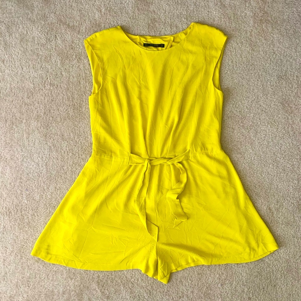 Zara Yellow Cut Out Romper